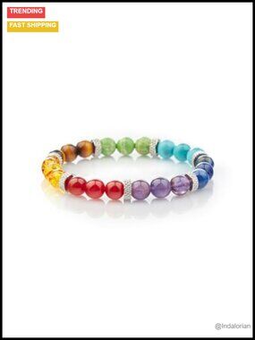Natural Gemstone Chakra Healing Stretch Bracelet
